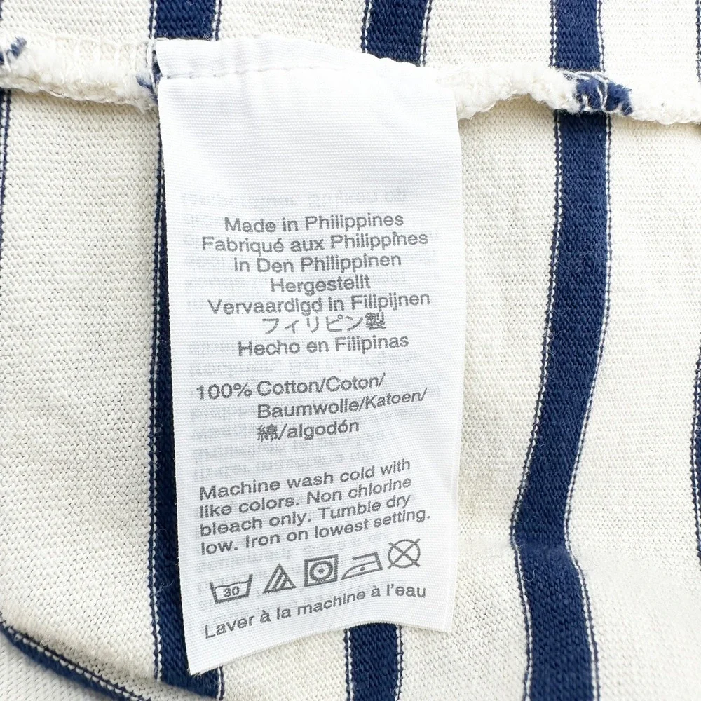 Madewell Relaxed Tee Dress in Yorktown Stripe Nautical in NavyCream Size‎ M
